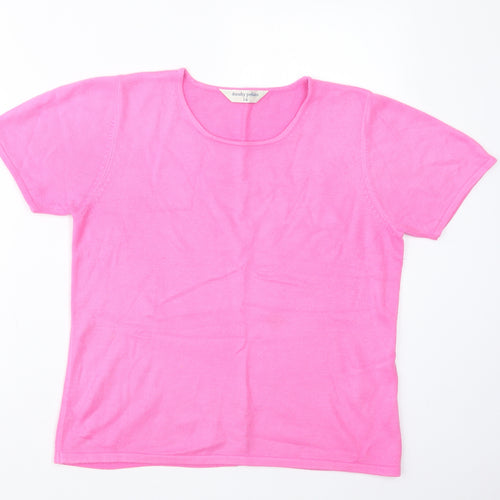 Dorothy Perkins Womens Pink  Knit Pullover Jumper Size 14