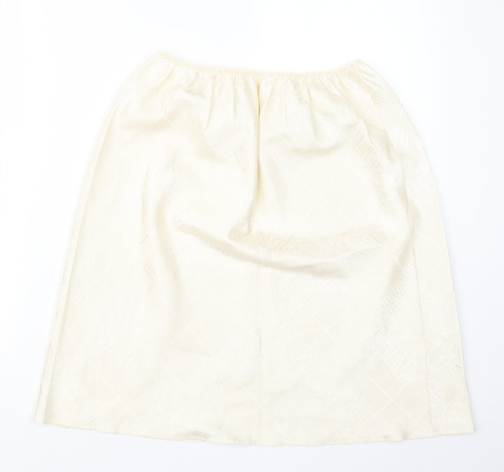 Marks and Spencer Womens Ivory   A-Line Skirt Size 16