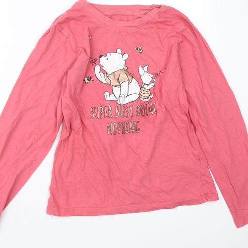 Primark Womens Pink Geometric  Top Pyjama Top Size 6  - Winnie the Pooh
