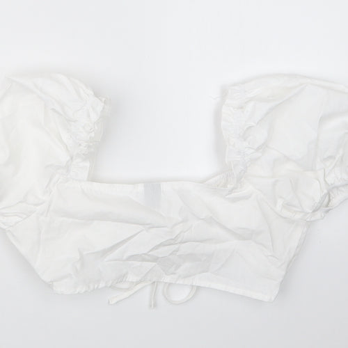SheIn Womens White   Cropped T-Shirt Size S