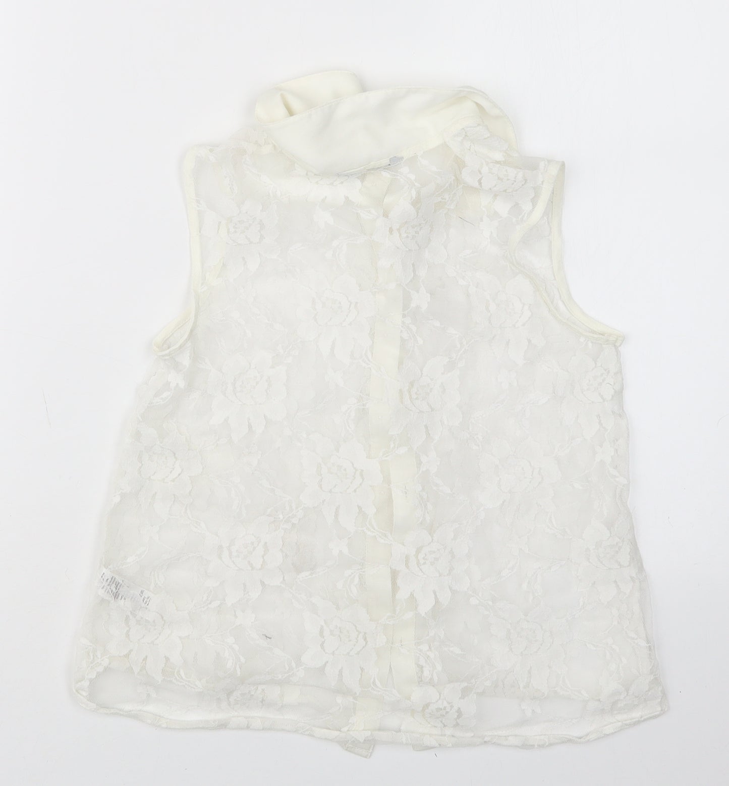 George Girls White  Lace Basic Button-Up Size 11-12 Years