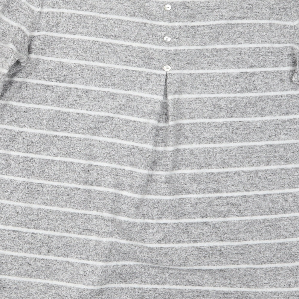 nocozo Womens Grey Striped  Pullover Jumper Size 12