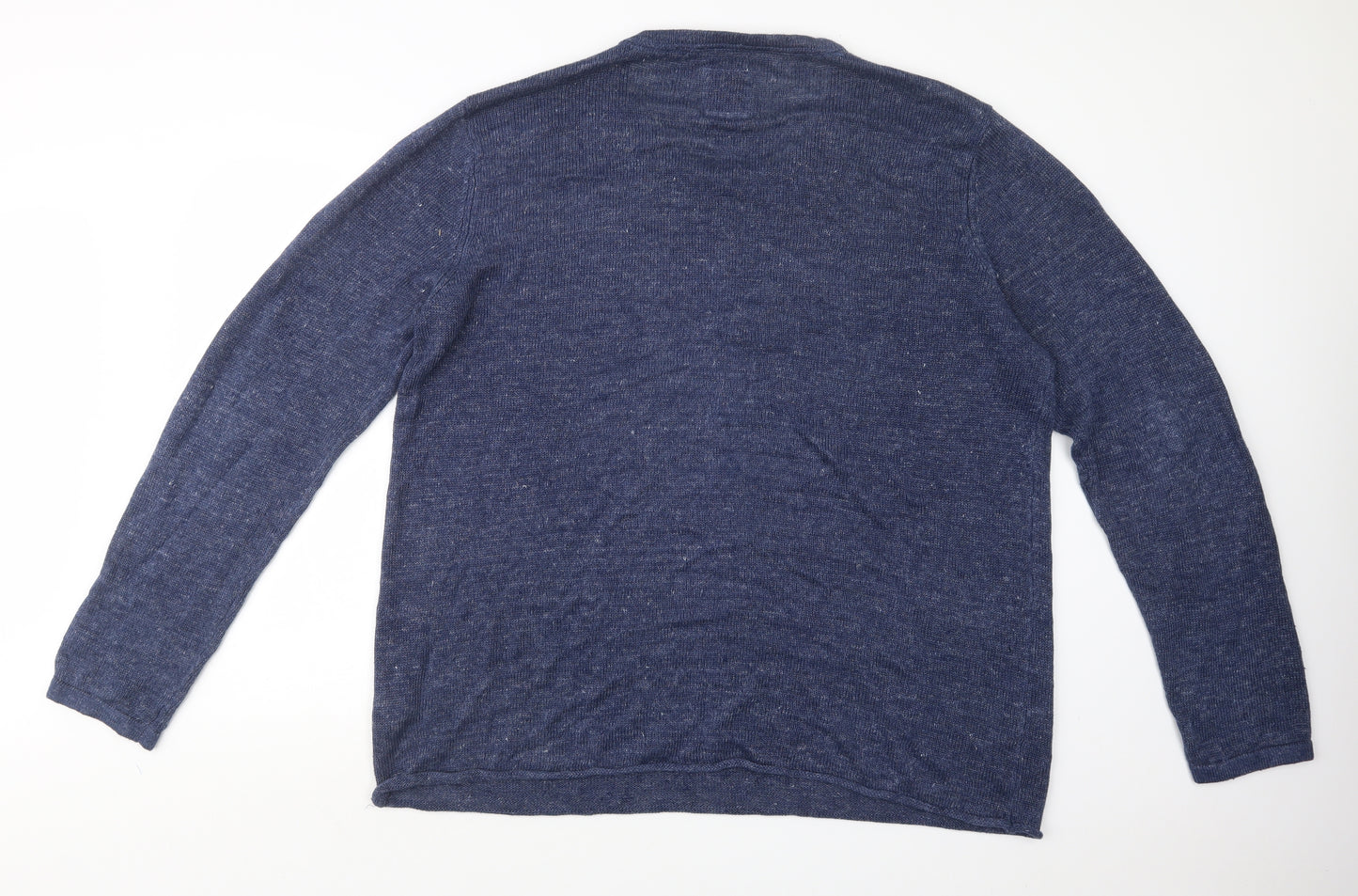 Fat Face Mens Blue  Knit Pullover Jumper Size 2XL