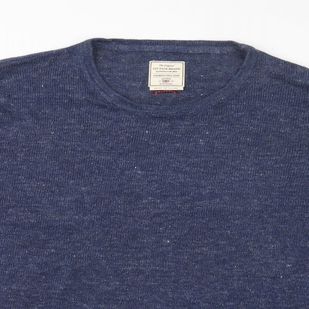 Fat Face Mens Blue  Knit Pullover Jumper Size 2XL
