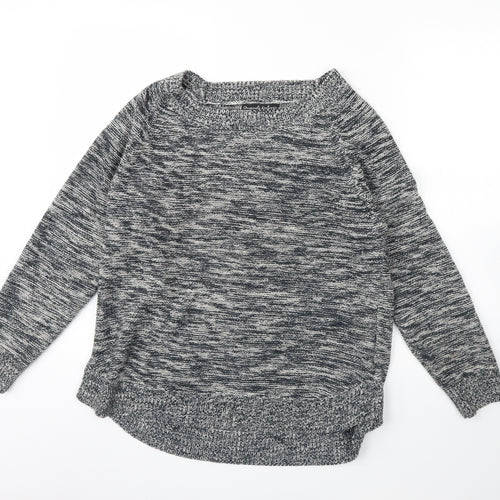 Originals Knitwear Womens Grey Herringbone  Pullover Jumper Size M