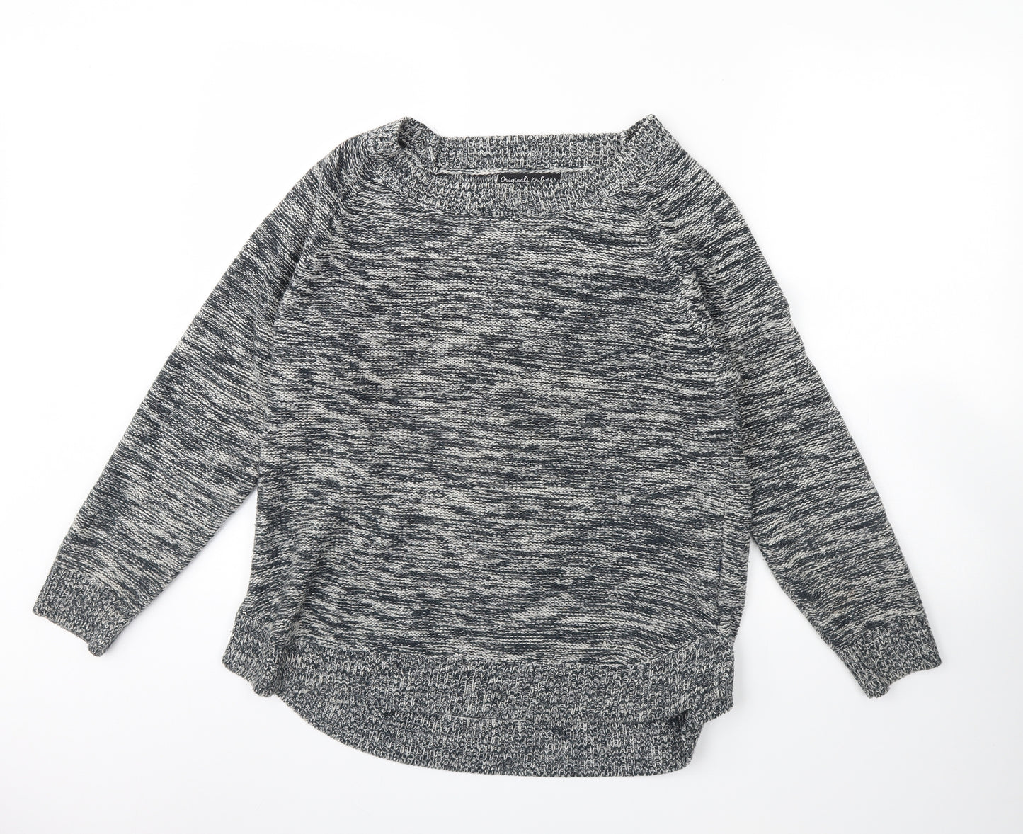 Originals Knitwear Womens Grey Herringbone  Pullover Jumper Size M