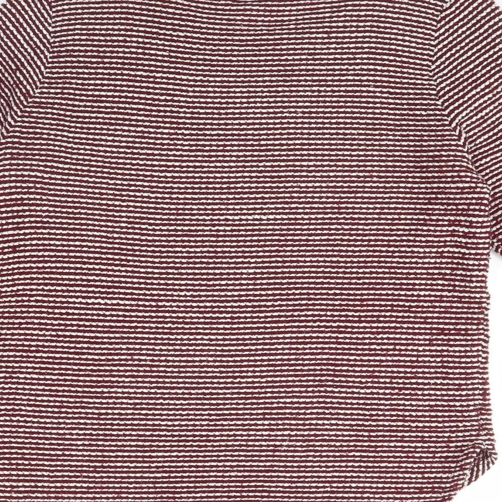 H&M Womens Red Herringbone  Pullover Jumper Size M
