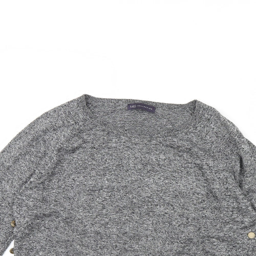 M&s Womens Grey   Pullover Jumper Size 12