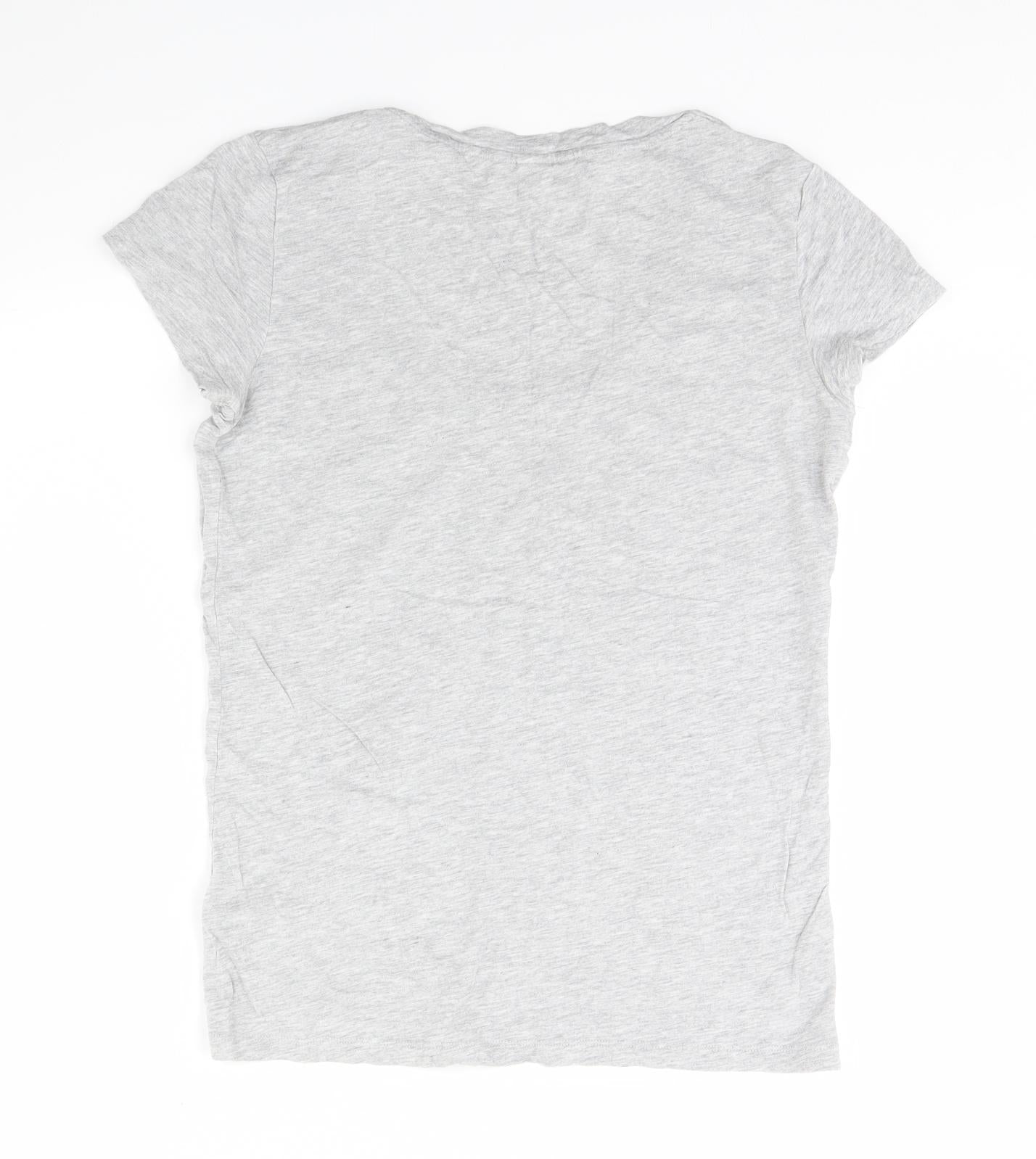 H&M Womens Grey   Basic T-Shirt Size S