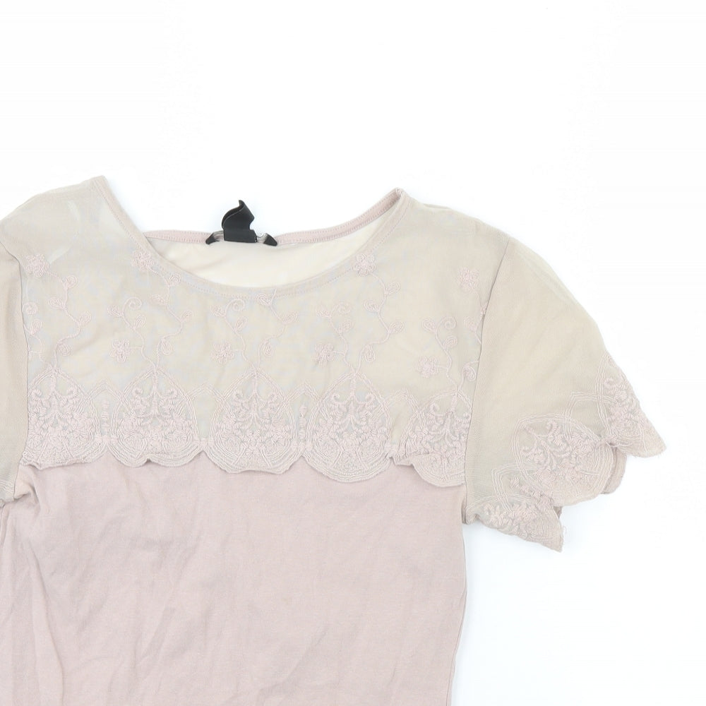 H&M Womens Pink   Basic T-Shirt Size S