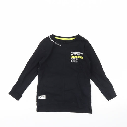 Primark Boys Black   Basic T-Shirt Size 4 Years