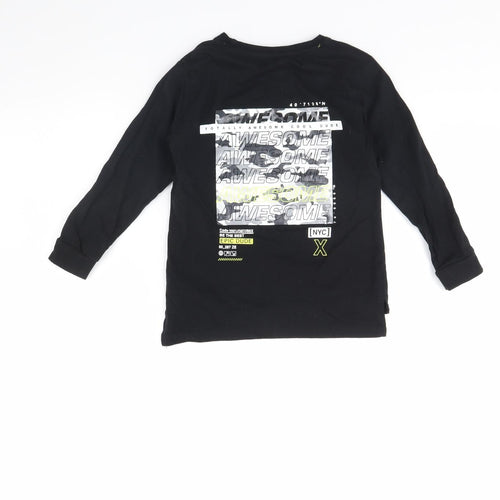 Primark Boys Black   Basic T-Shirt Size 4 Years