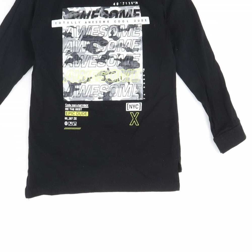 Primark Boys Black   Basic T-Shirt Size 4 Years