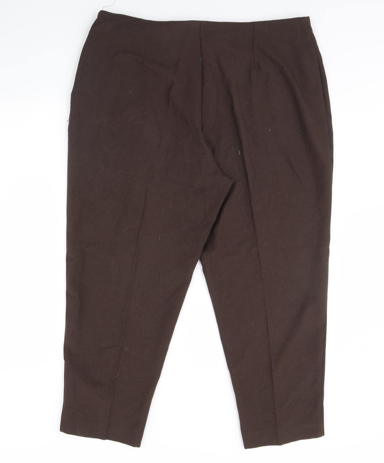 Essentials Womens Brown   Trousers  Size 20 L26 in
