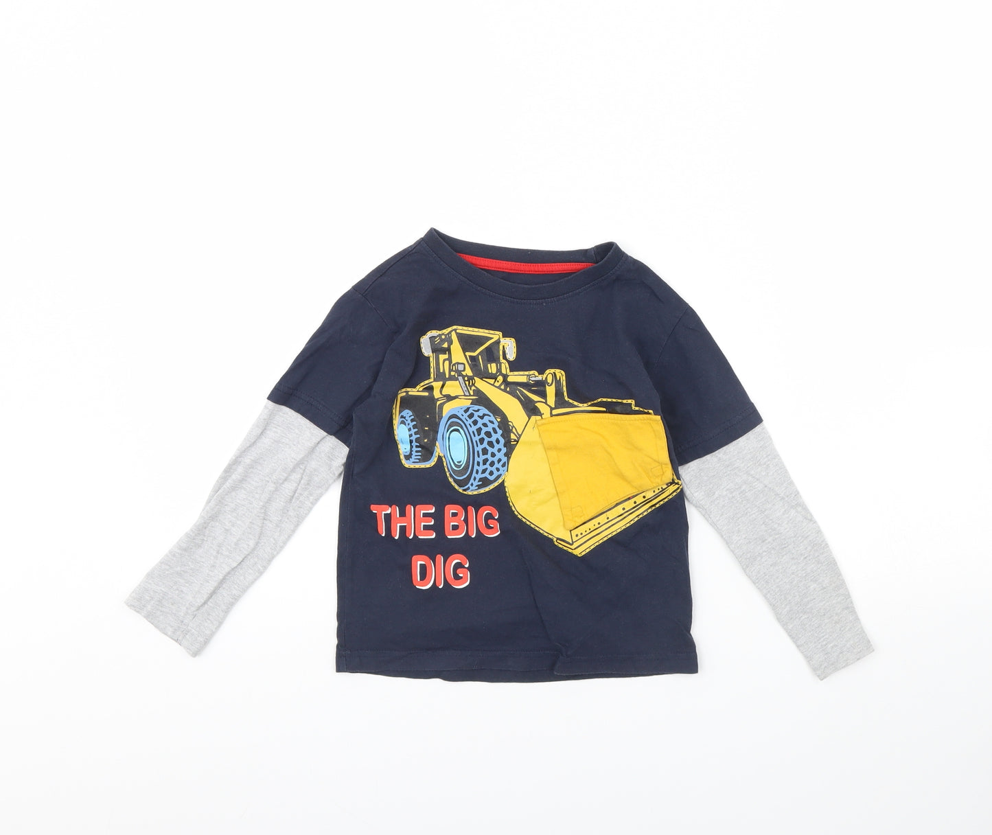 Urban dept Boys Blue   Basic T-Shirt Size 4 Years  - Tractor