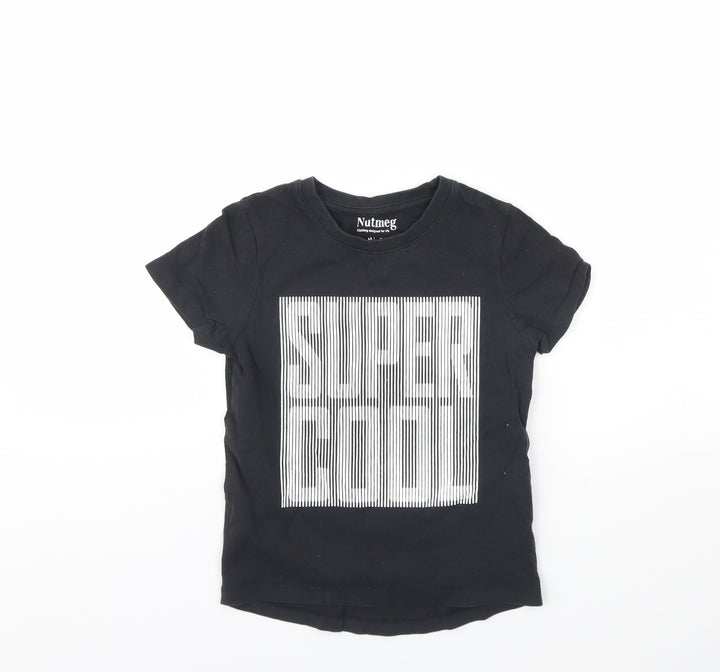 Nutmeg Boys Black Basic T-Shirt Size 5 Years