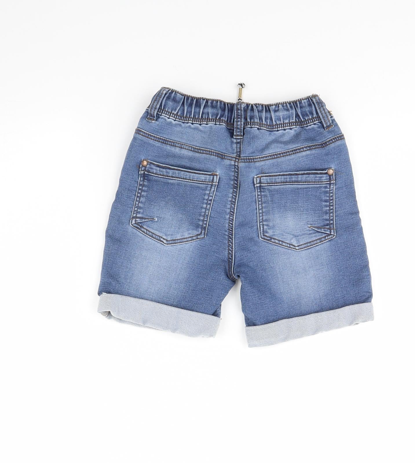 Nutmeg Boys Blue  Denim Cargo Shorts Size 6 Years