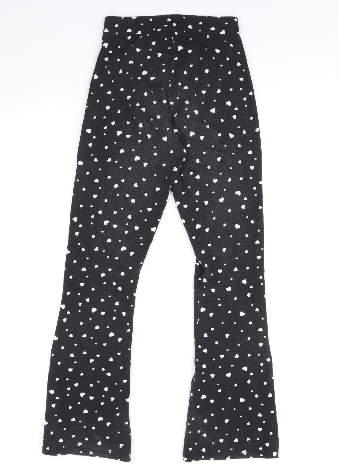 New Look Girls Black Polka Dot  Capri Trousers Size 12 Years