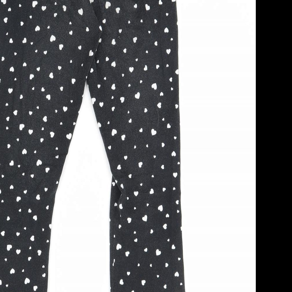 New Look Girls Black Polka Dot  Capri Trousers Size 12 Years