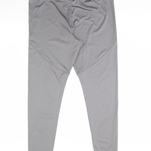 Workout Womens Grey   Compression Leggings Size XL L30 in