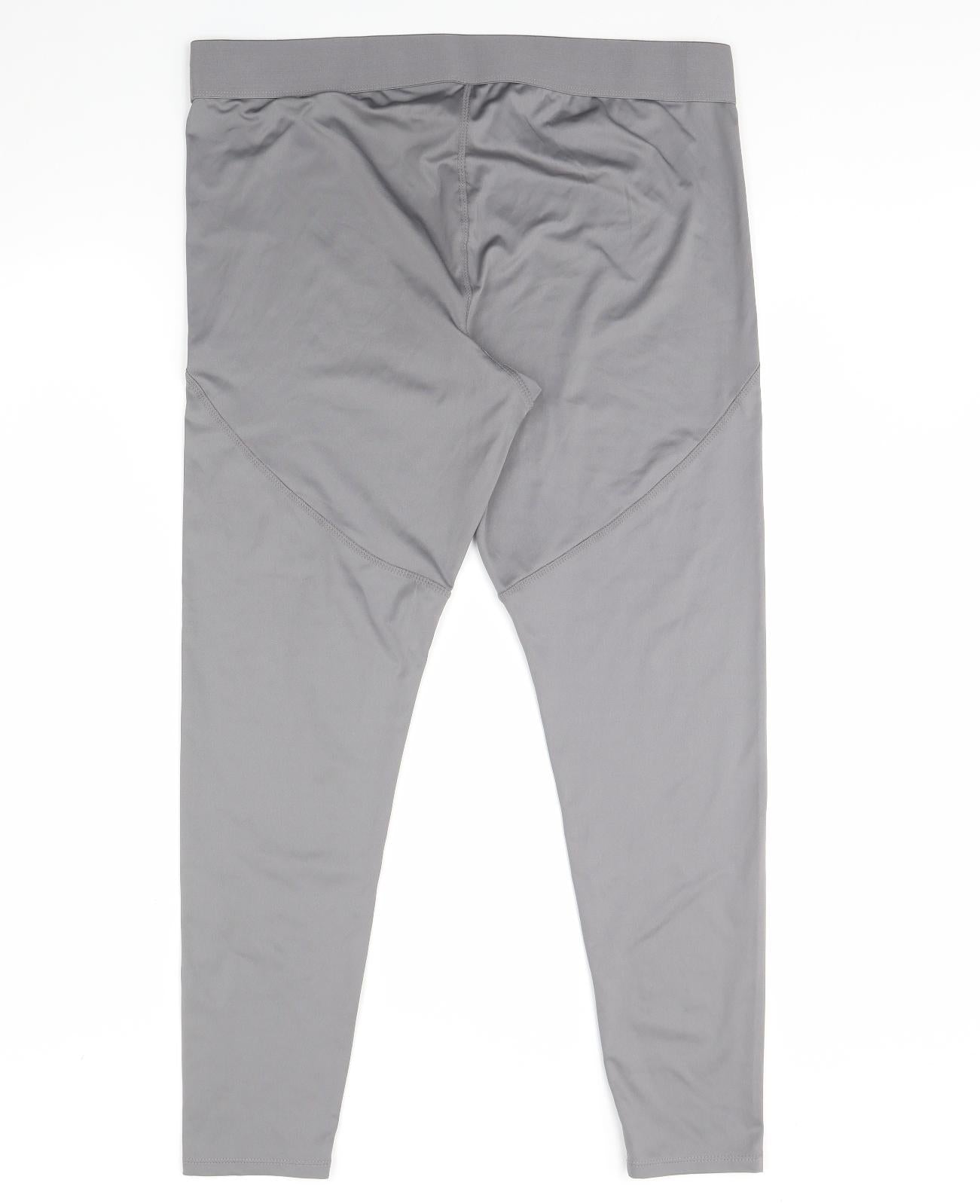 Workout Womens Grey   Compression Leggings Size XL L30 in