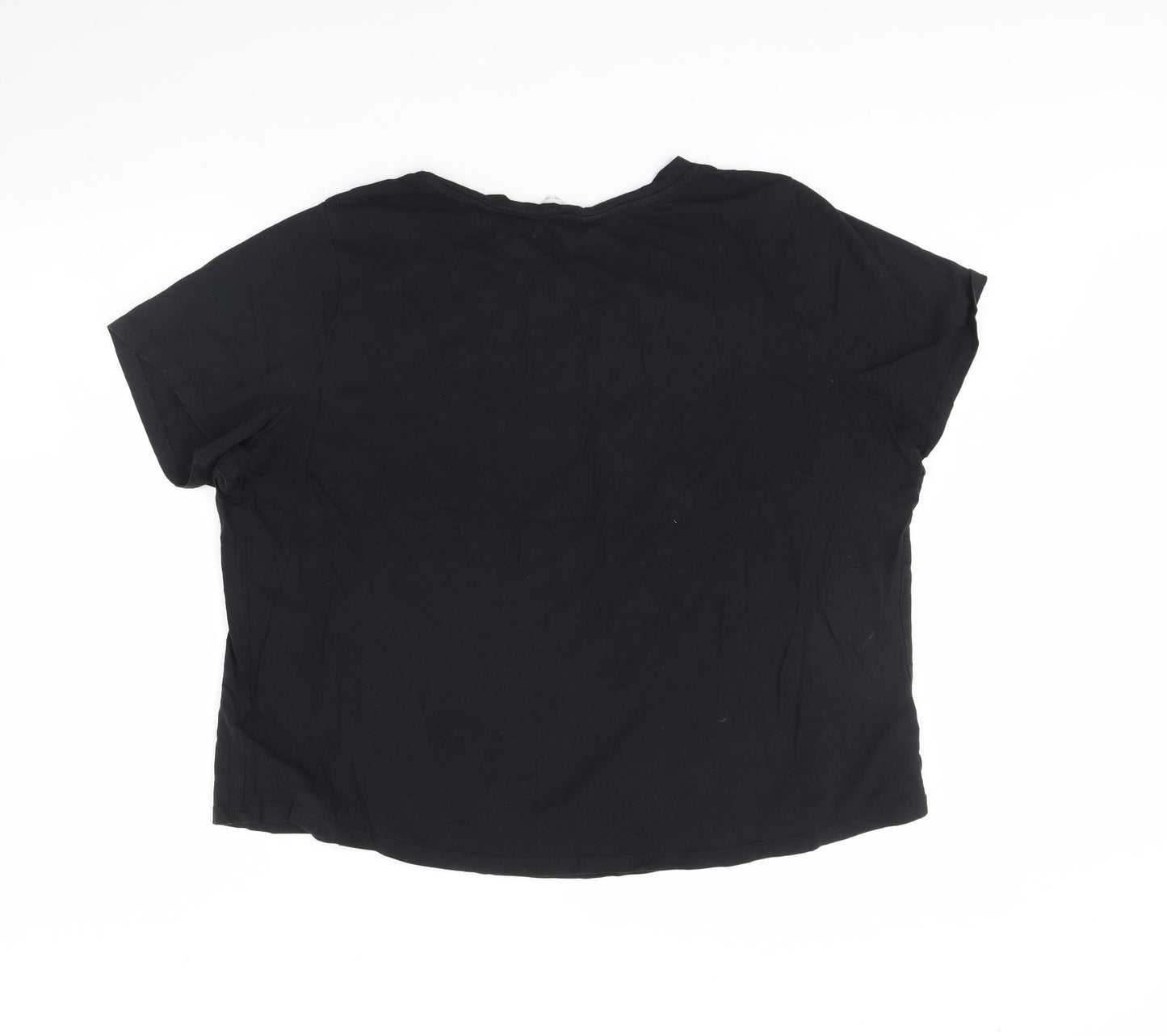 Duvet days Womens Black Solid  Cami Pyjama Top Size 22