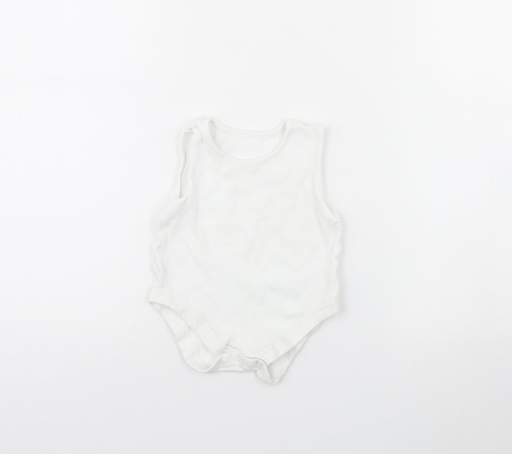 George Baby White Babygrow One-Piece Size 18 Months