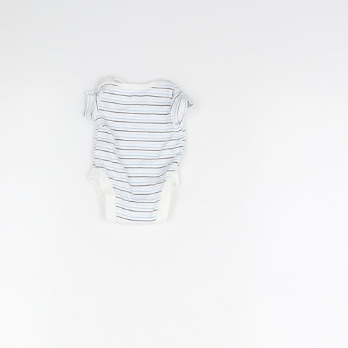 Nutmeg Baby White Striped  Babygrow One-Piece Size 0-3 Months  - Tiny baby