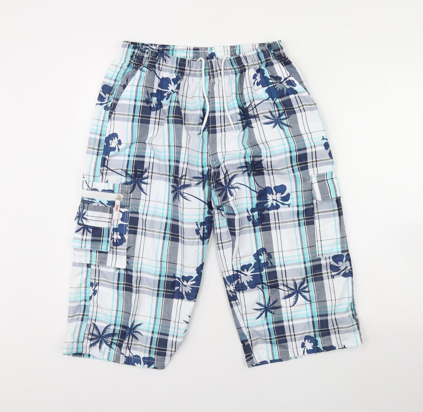 Preworn Mens Blue Check  Bermuda Shorts Size XL