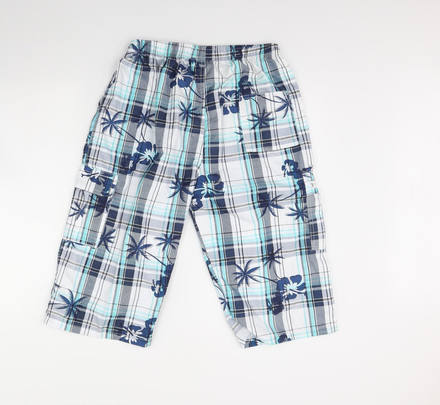 Preworn Mens Blue Check  Bermuda Shorts Size XL