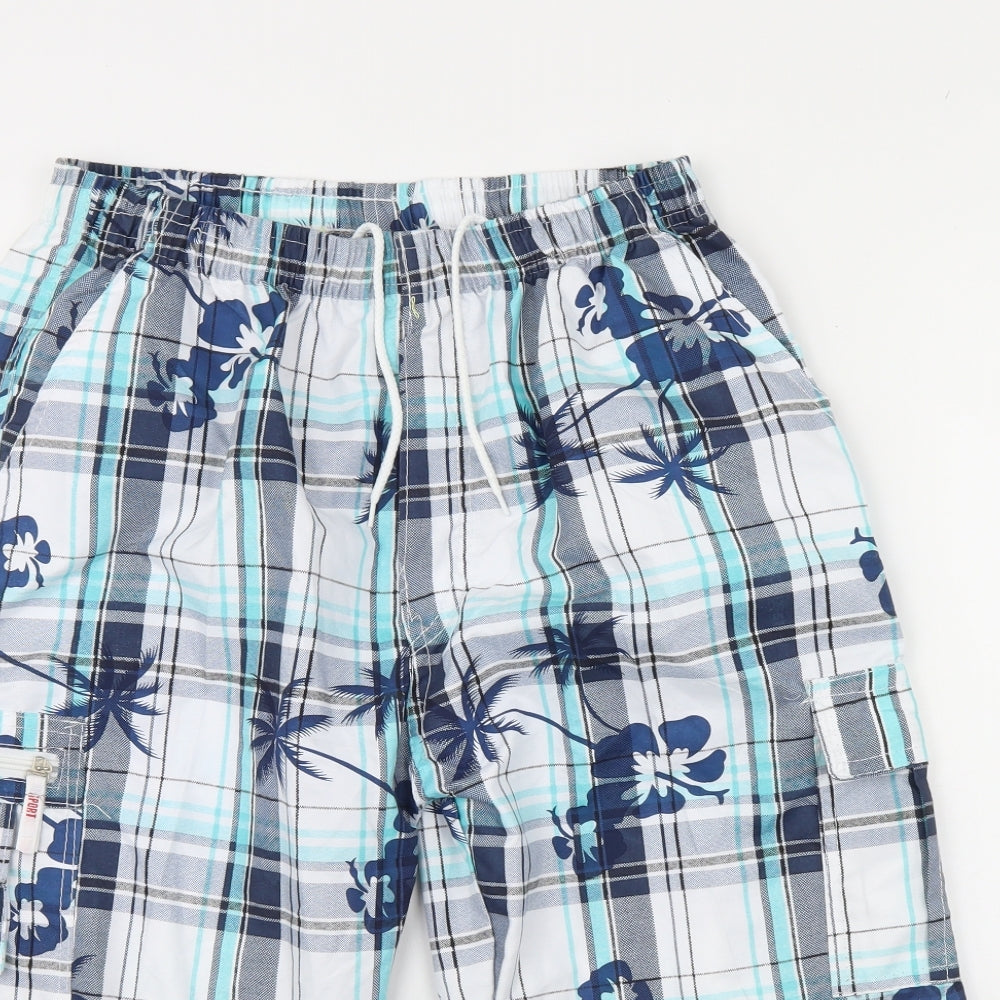 Preworn Mens Blue Check  Bermuda Shorts Size XL