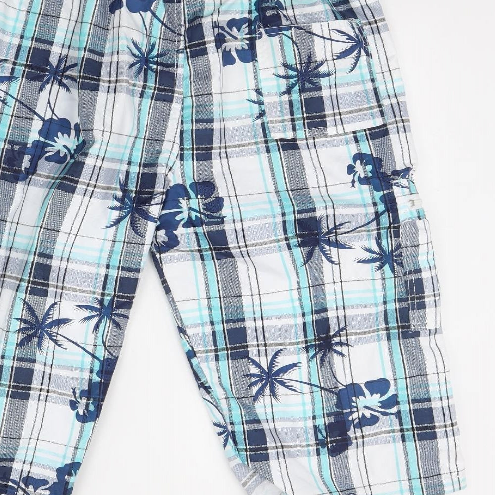 Preworn Mens Blue Check  Bermuda Shorts Size XL