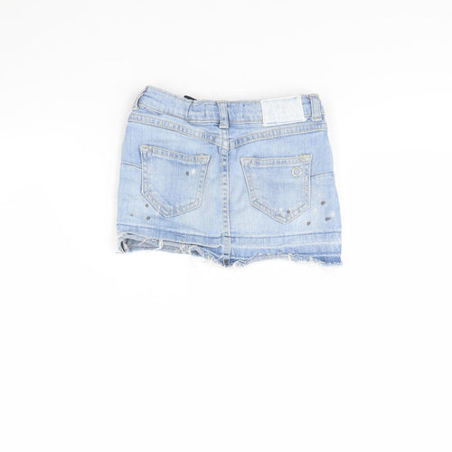 Mango Girls Blue  Denim Mini Skirt Size 5 Years