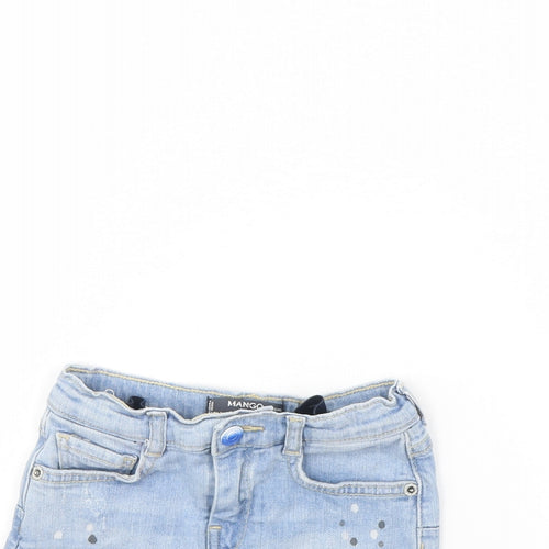Mango Girls Blue  Denim Mini Skirt Size 5 Years