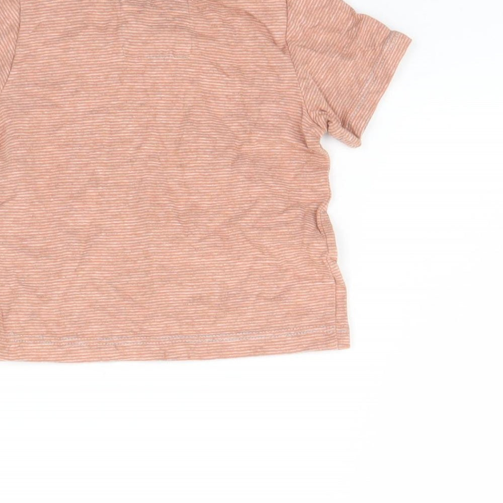 TU Baby Orange Striped  Basic T-Shirt Size 3-6 Months