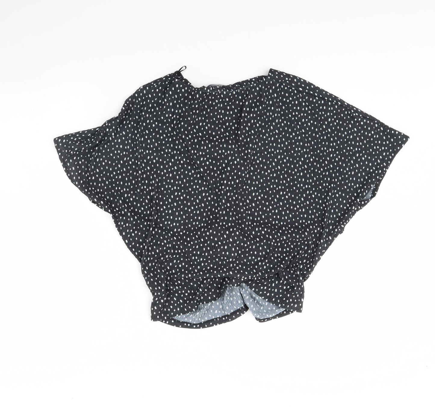 M&s Womens Black Polka Dot  Basic Blouse Size 10