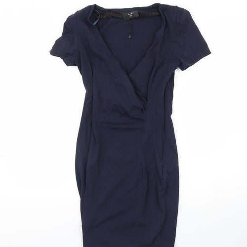 AX Paris Womens Blue   Bodycon  Size 10  - Shoulder Pads