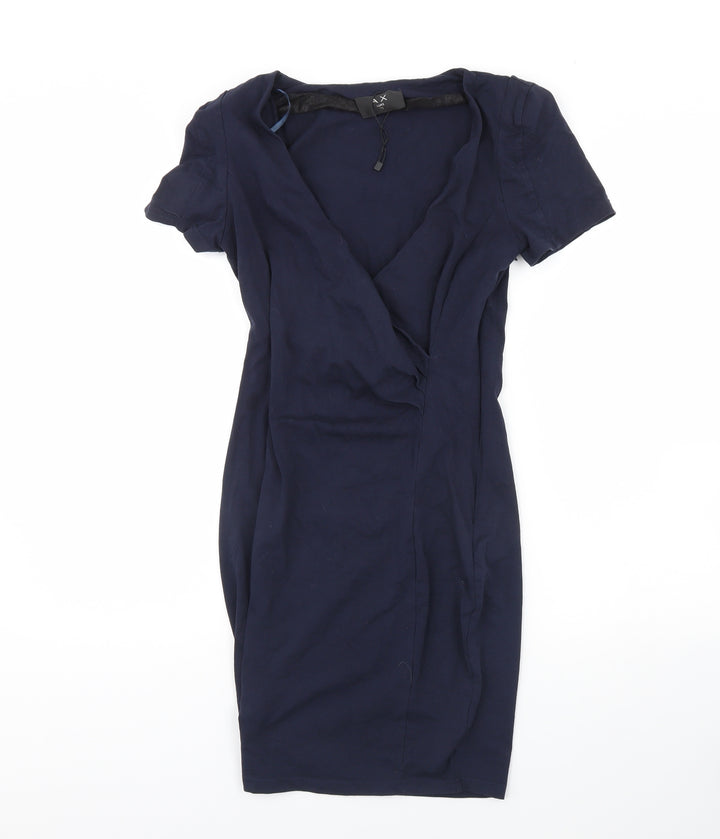 AX Paris Womens Blue Bodycon Size 10 - Shoulder Pads