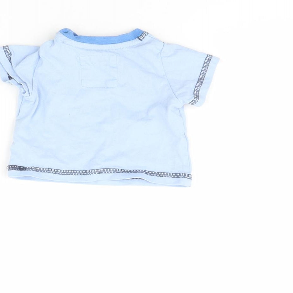 TU Girls Blue   Basic T-Shirt Size 0-3 Months  - Tiny baby