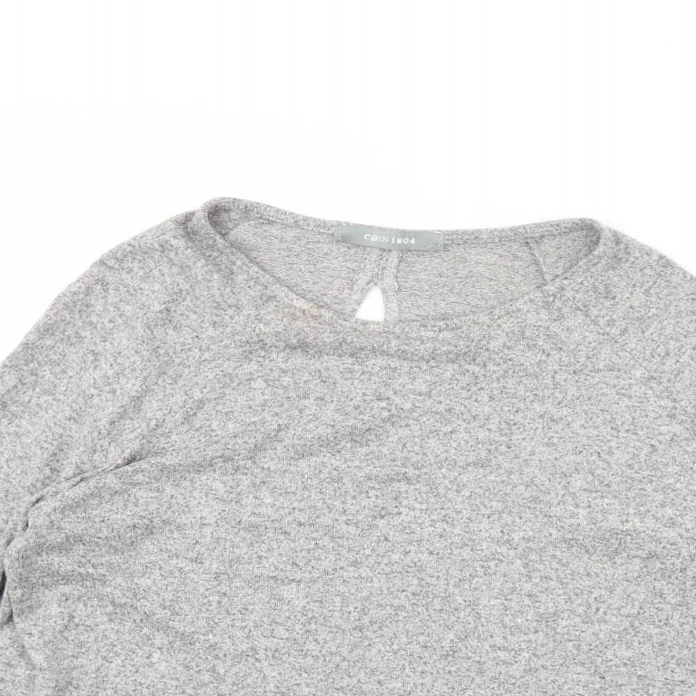 Coin  Womens Grey   Pullover Jumper Size L