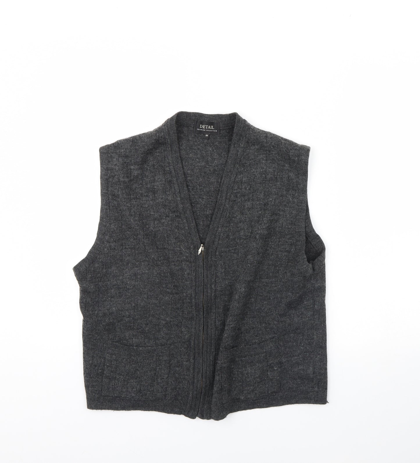 Detail Mens Grey   Gilet Coat Size M