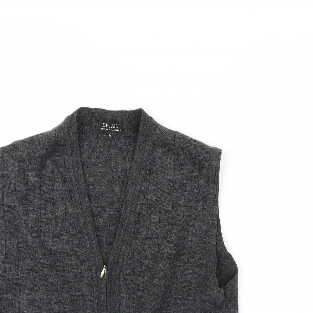 Detail Mens Grey   Gilet Coat Size M