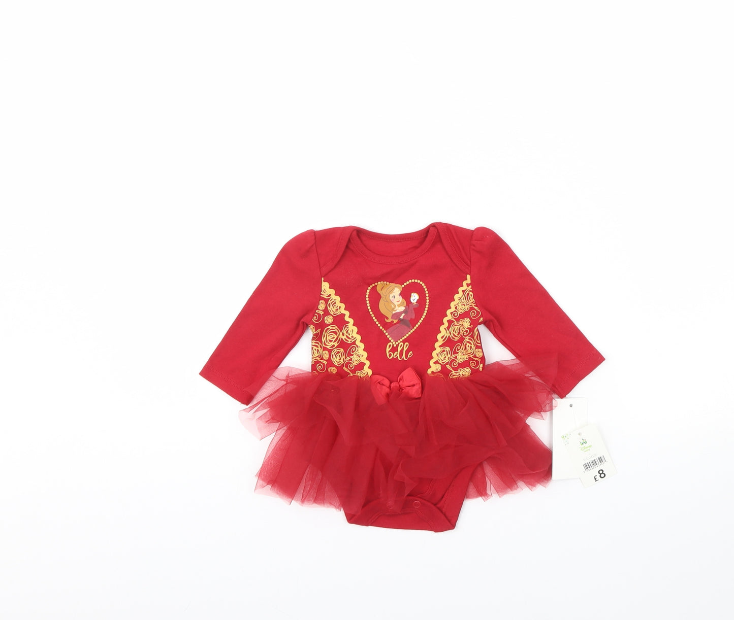 George Baby Red   Babygrow One-Piece Size 0-3 Months  - Disney