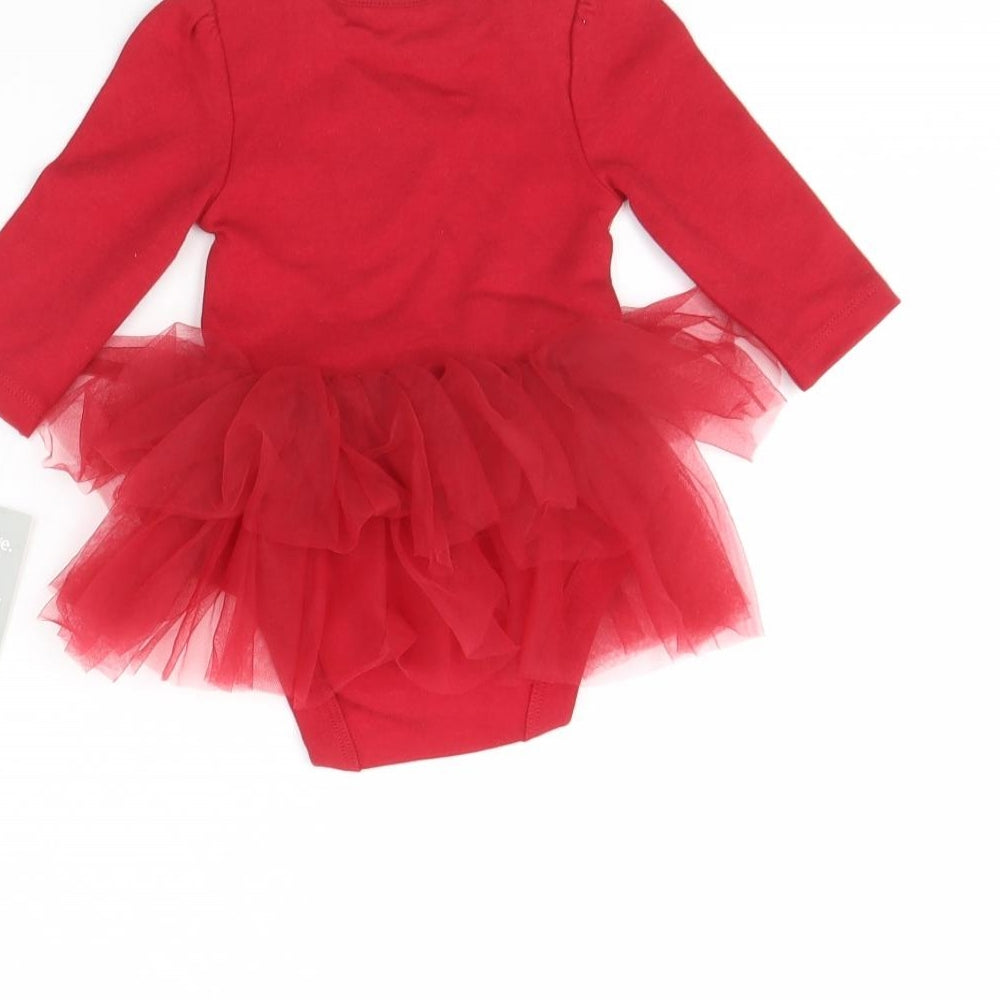 George Baby Red   Babygrow One-Piece Size 0-3 Months  - Disney