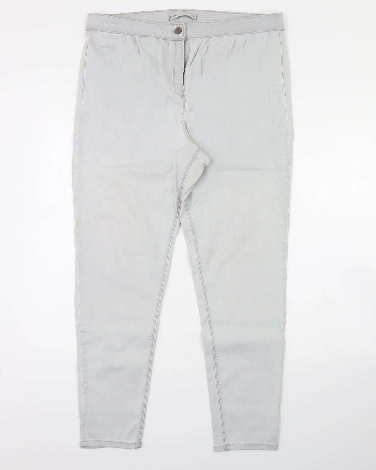 George Womens Grey  Denim Skinny Jeans Size 20 L30 in