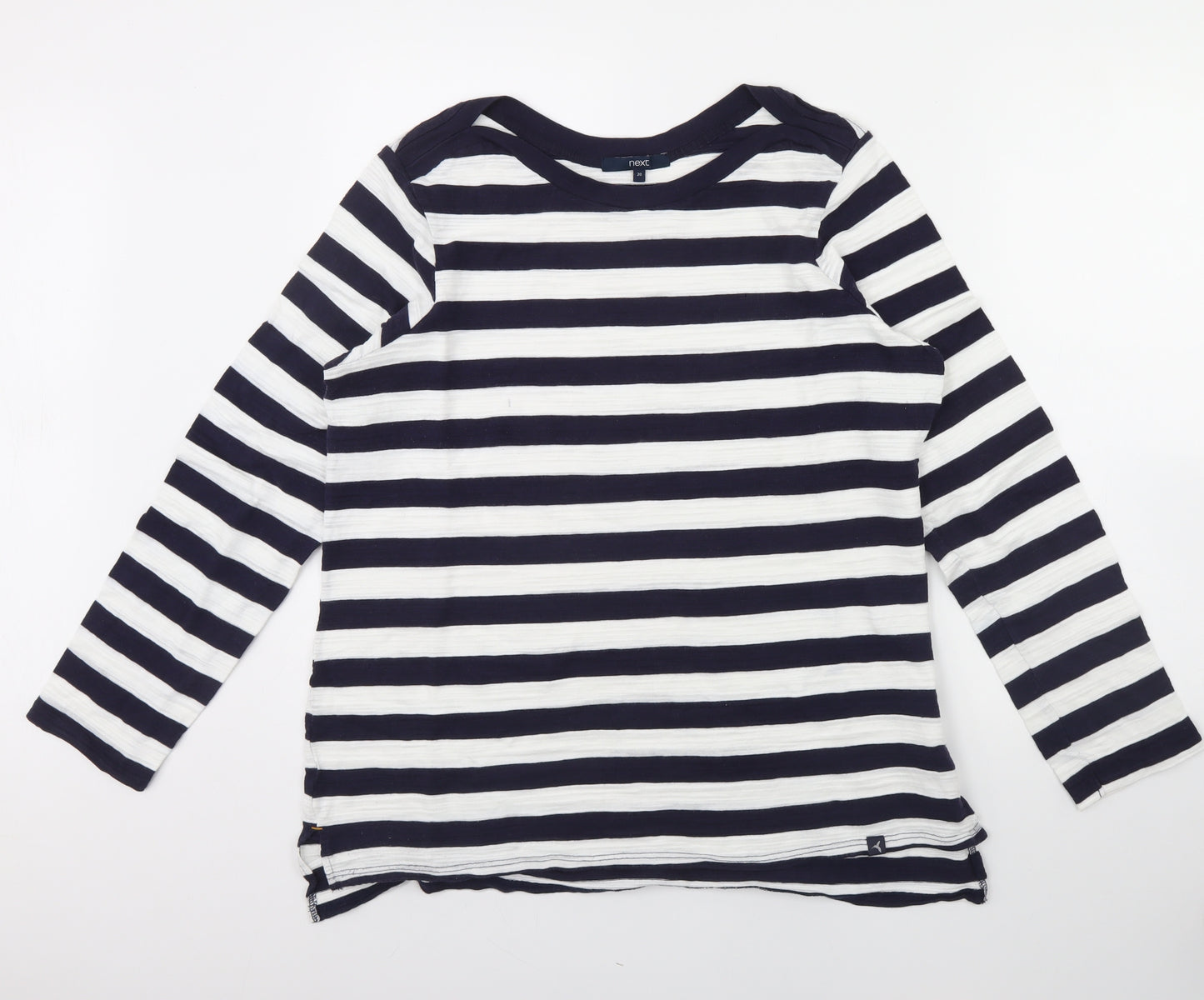 NEXT Womens Blue Striped  Basic T-Shirt Size 20