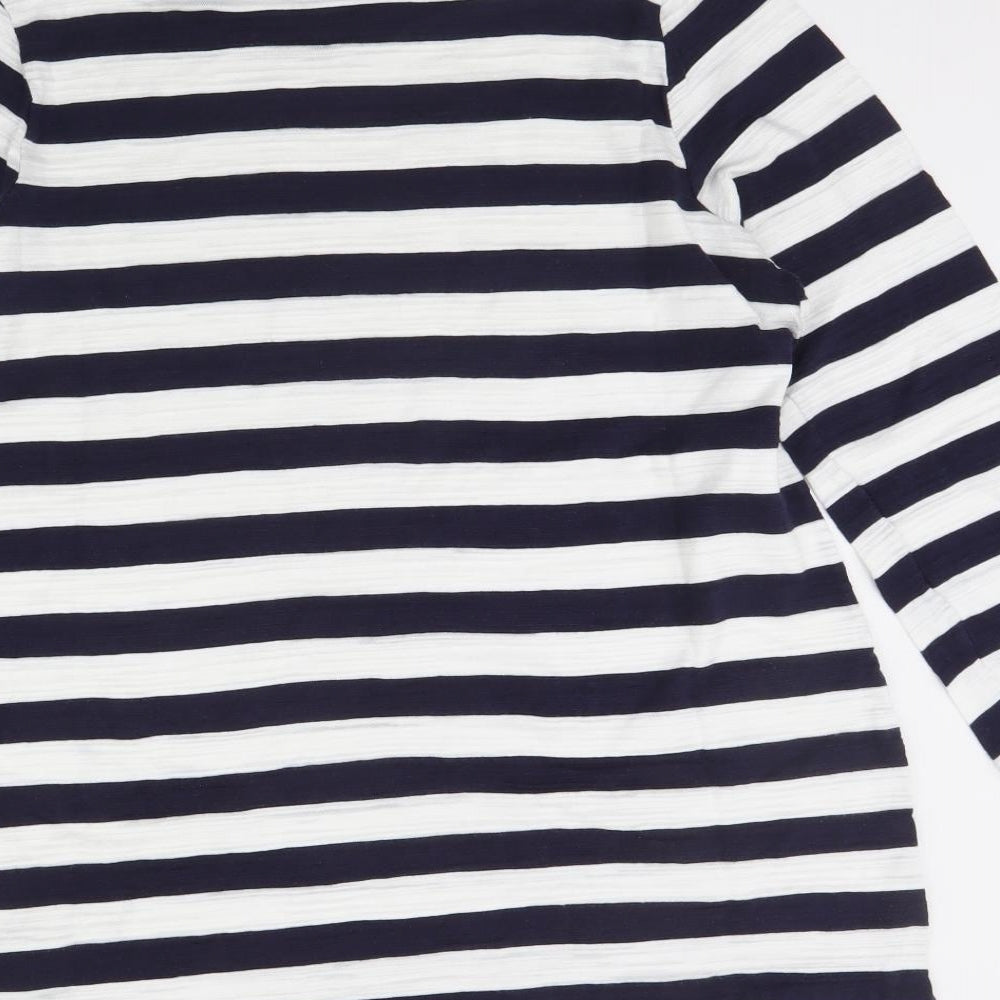 NEXT Womens Blue Striped  Basic T-Shirt Size 20