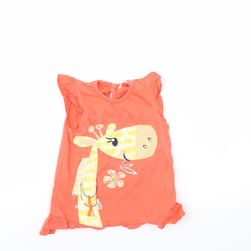M&Co Girls Pink   Basic T-Shirt Size 12 Months