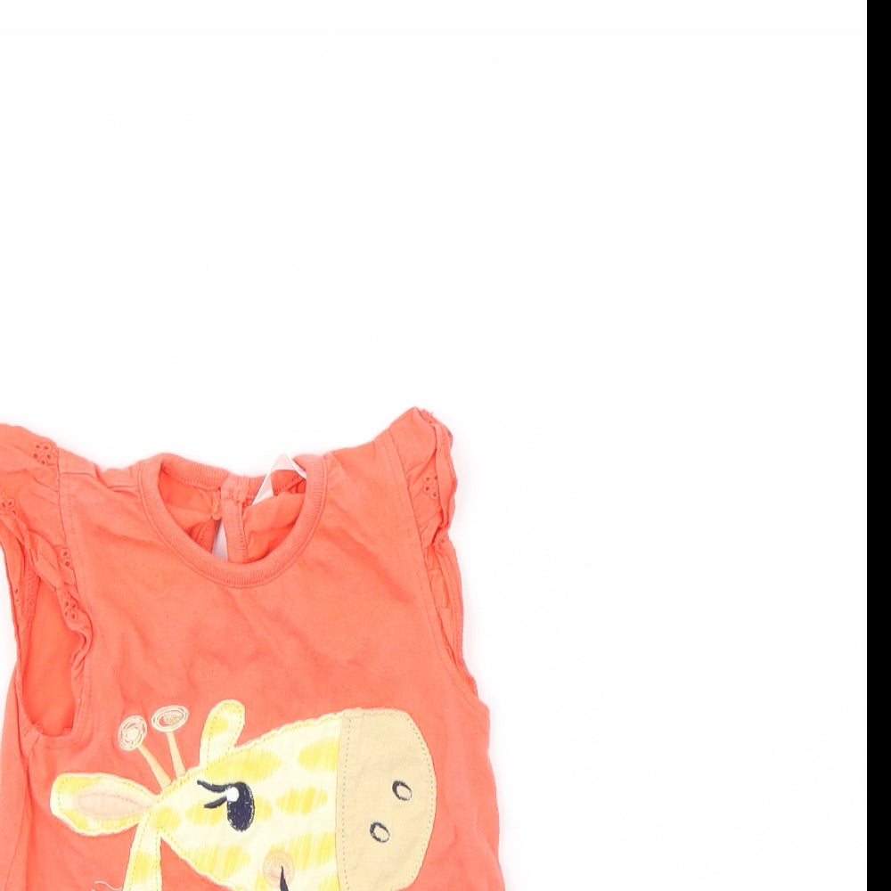 M&Co Girls Pink   Basic T-Shirt Size 12 Months