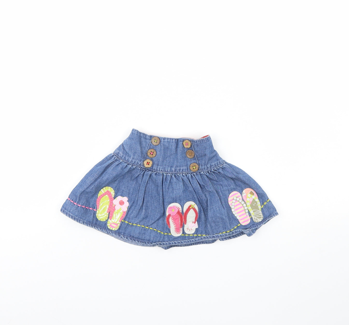 NEXT Girls Blue  Denim Mini Skirt Size 9-12 Months